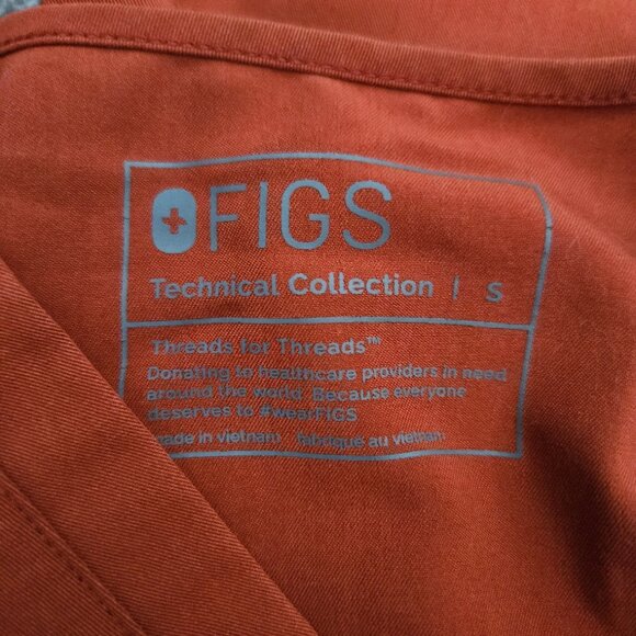 Figs Catarina One Pocket Scrub Top Auburn EUC Small - Picture 3 of 3